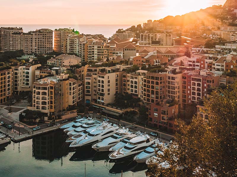 Monaco from an aerial viewing
