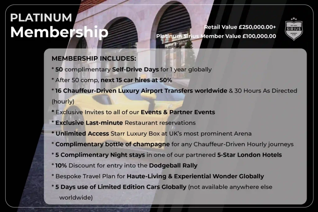 Platinum Member – Deposit – Sirius Members Club