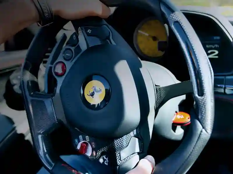 Steering wheel Ferrari Close-up