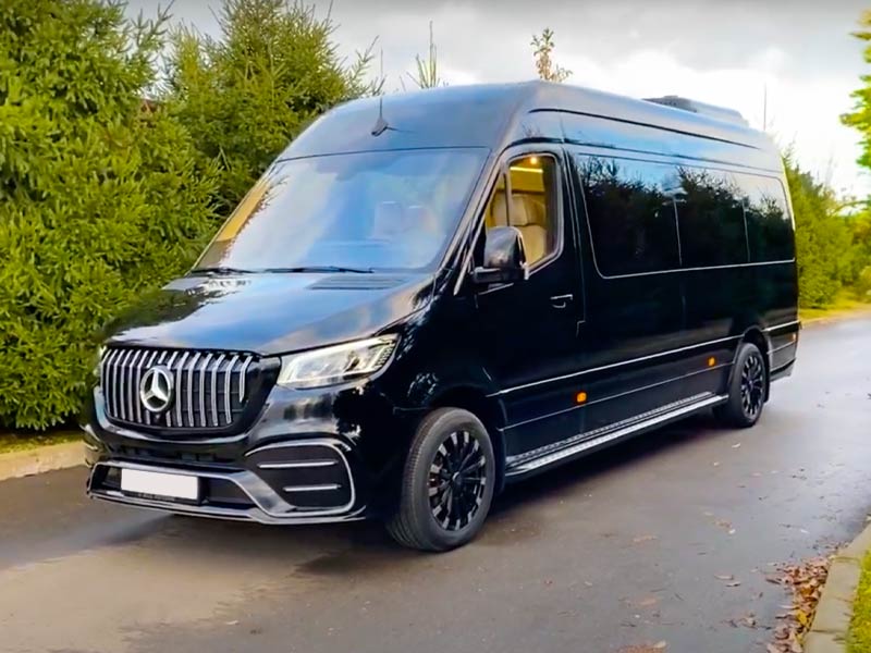 Starr Luxury Cars - Luxury Airport Chauffeur Service Best Coveted Luxury Exotic Cars - Book, Hire, Rent Chauffeur Service, and Self-Hire Service Mercedes Benz Sprinter - Neom city in Emirates