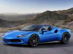 Ferrari 296 GTS Electric Blue colour