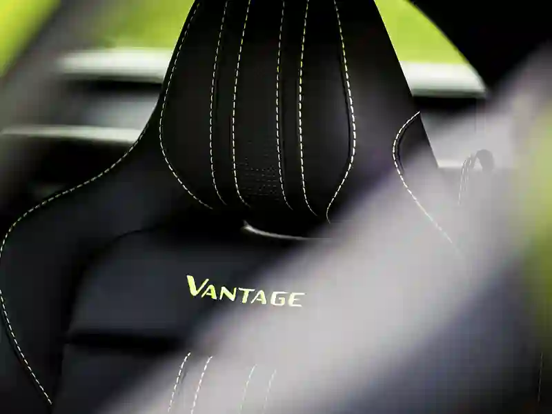 Close-up of the interior Aston Martin Vantage