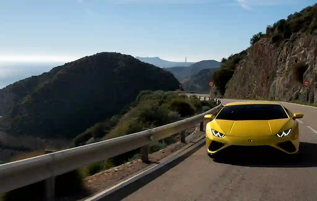Lamborghini Huracan Evo on the road