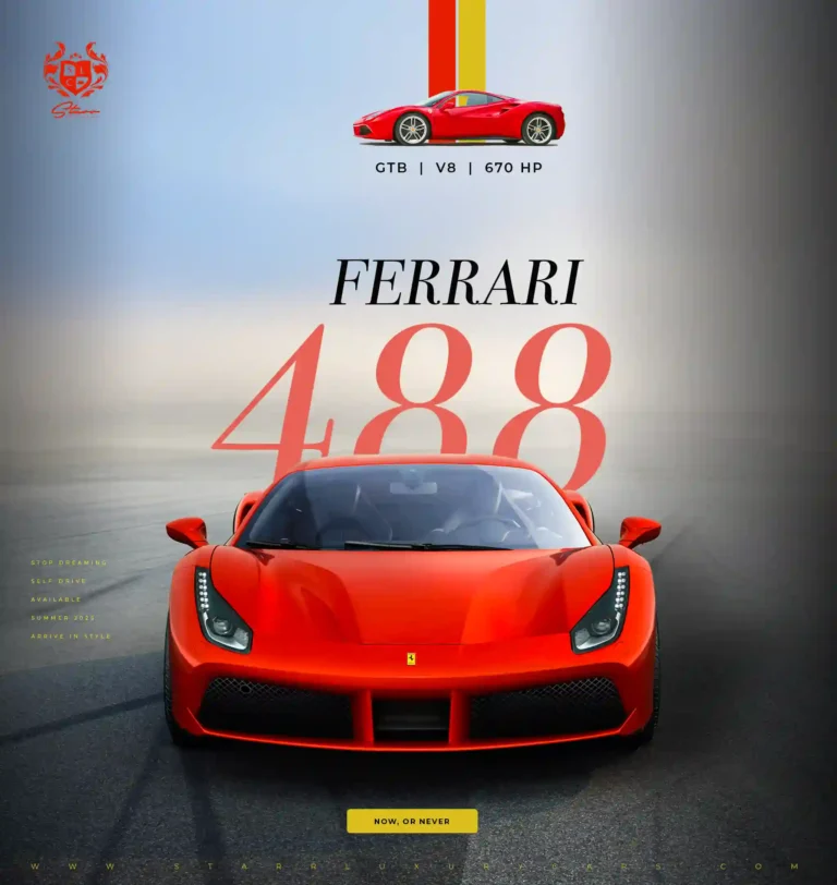 Red Ferrari 488 GTB