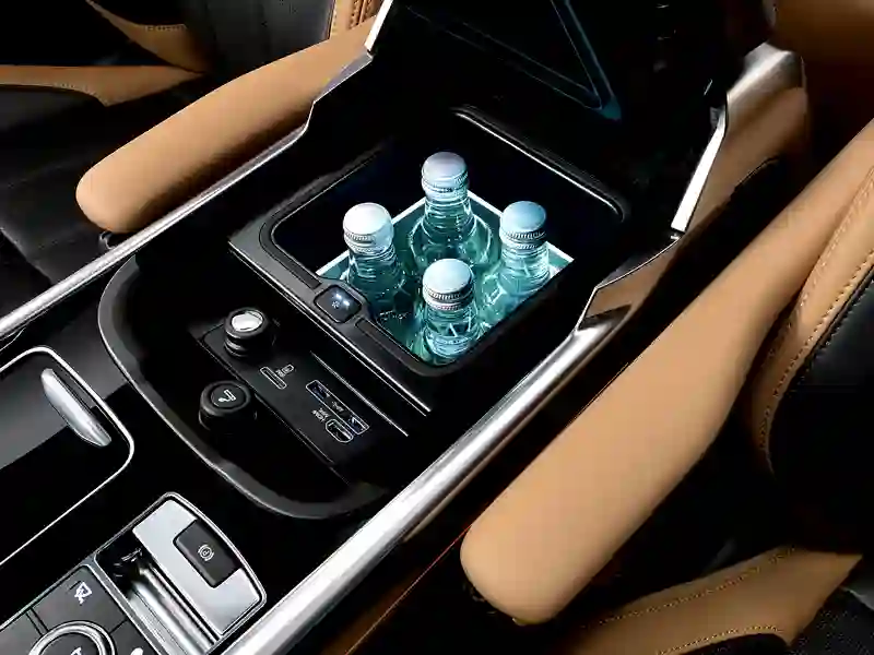 Back seat refreshments off the Range Rover Sport