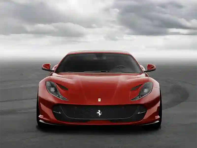 Ferrari 812 Superfast red colour