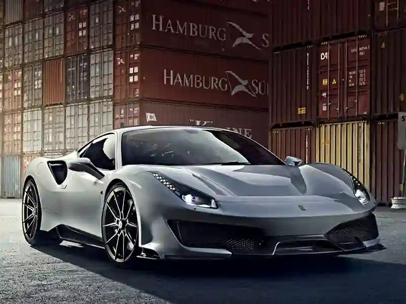 Ferrari 488 Pista marfil colour front view
