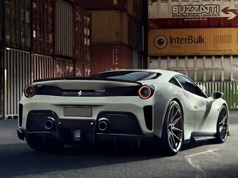 Back view of the Ferrari 488 Pista