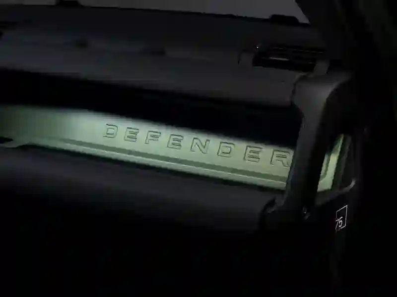 Land Rover brand engraved next to the seat