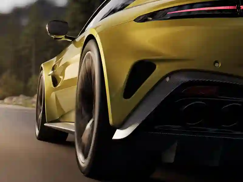Aston Martin Vantage golden colour