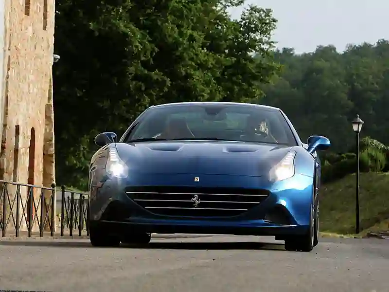 Ferrari California Blue colour in Madrid Spain