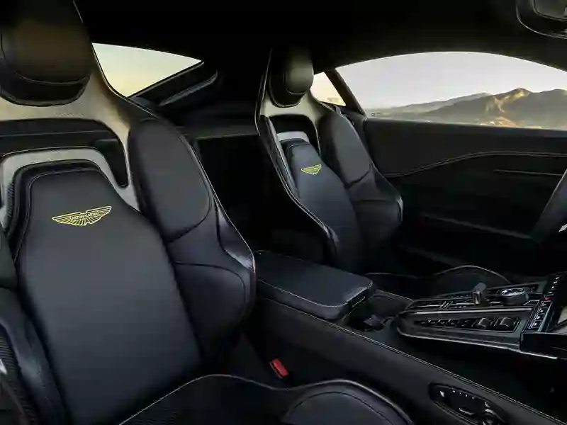 Front seats of the Aston Martin Vantage
