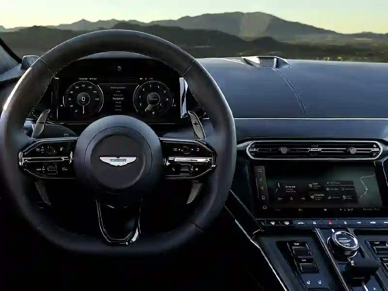 Steering wheel of the Aston Vantage