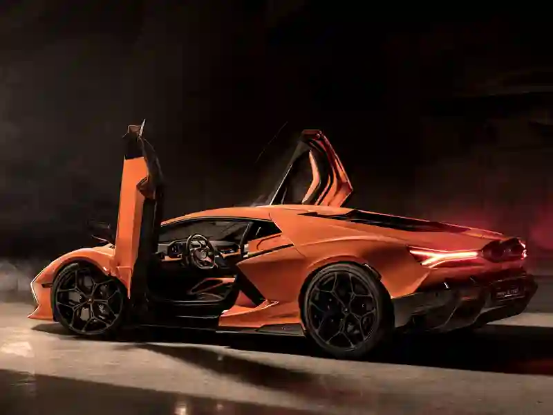 Lamborghini Revuelto electric orange colour