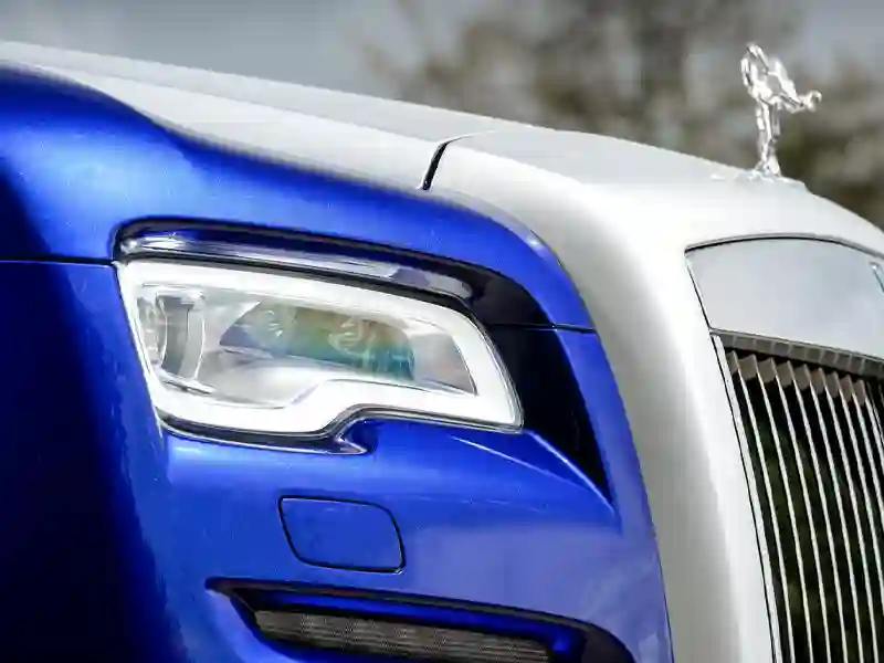 Rolls-Royce Ghost blue colour close up front