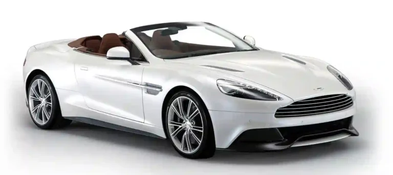 White Aston Martin DB9 Volante