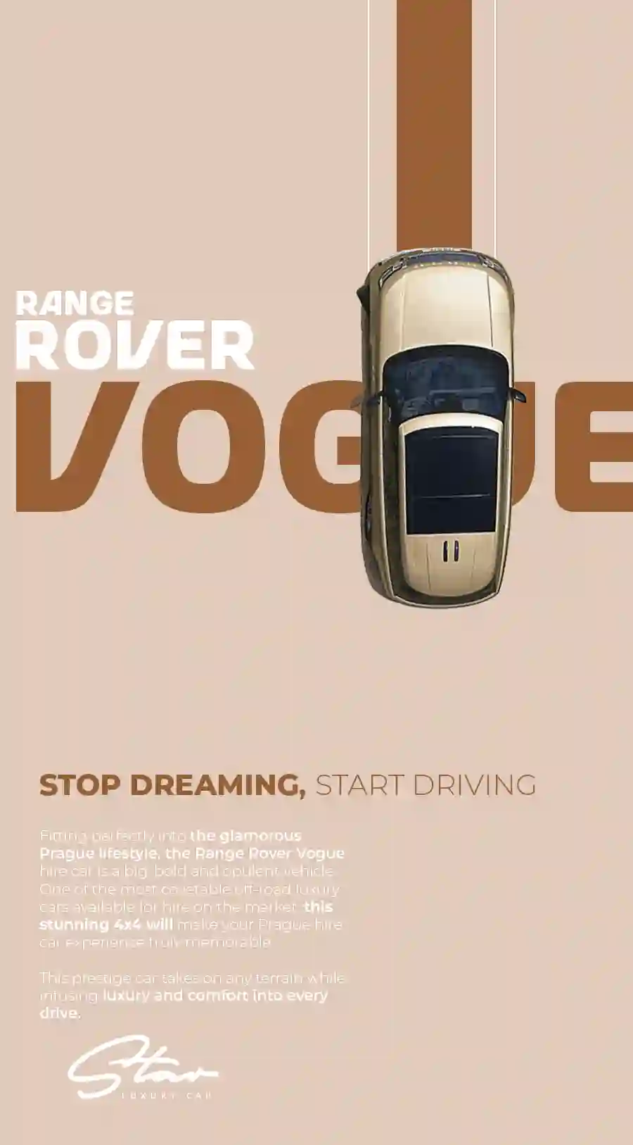 Range Rover Vogue in brown colour