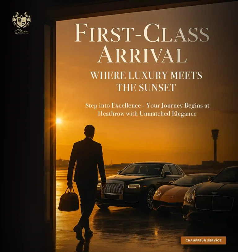 Man outside of an airport being picked up by Chauffeur Luxury Service