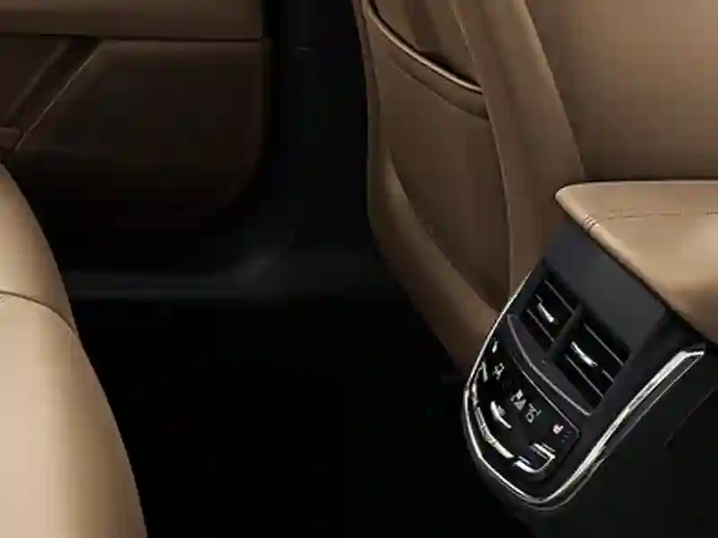 Back of the beige interiors on the Cadillac XTS