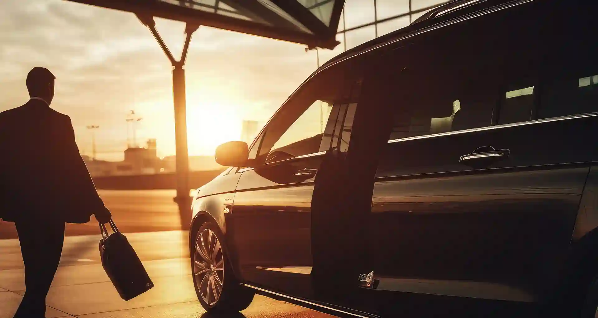 Business Man getting a Chauffeur Service V-Class