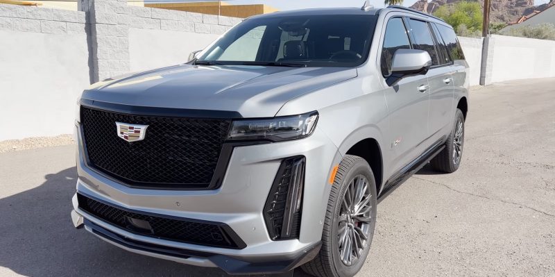 CADILLAC ESCALADE ESV grey parked 2