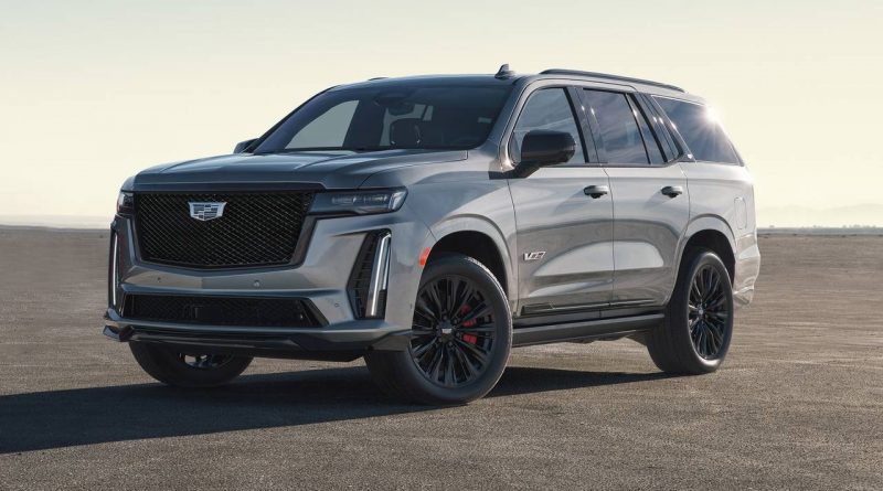 Cadillac Escalade Platinum - grey parked