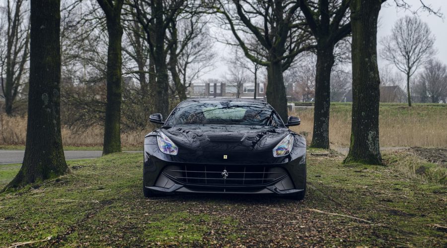 FERRARI F12 BERLINETTA black front view