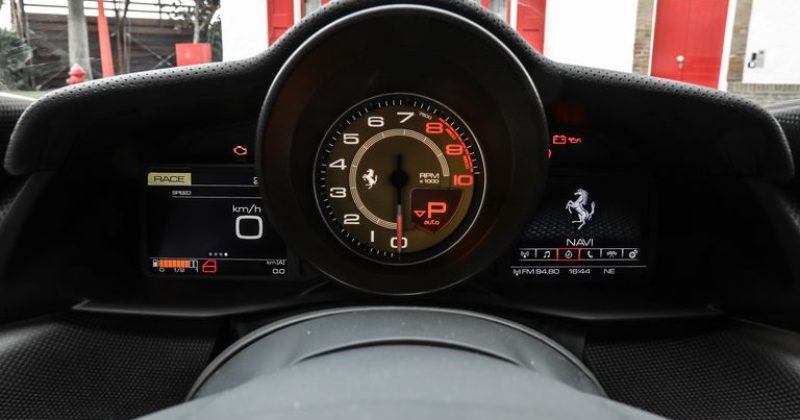 Ferrari 488 Spider speedometer