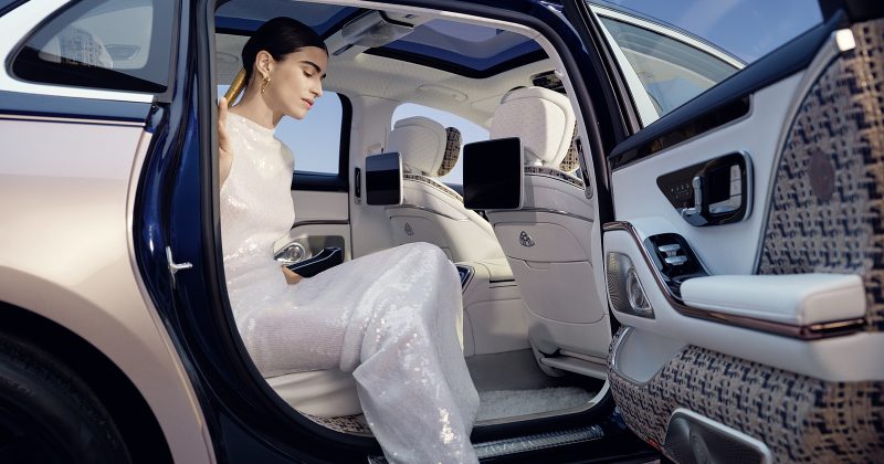 MERCEDES MAYBACH with passenger stepping out