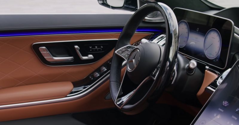 MERCEDES S CLASS black steering wheel