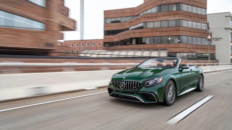 MERCEDES S63 CABRIOLET green driven