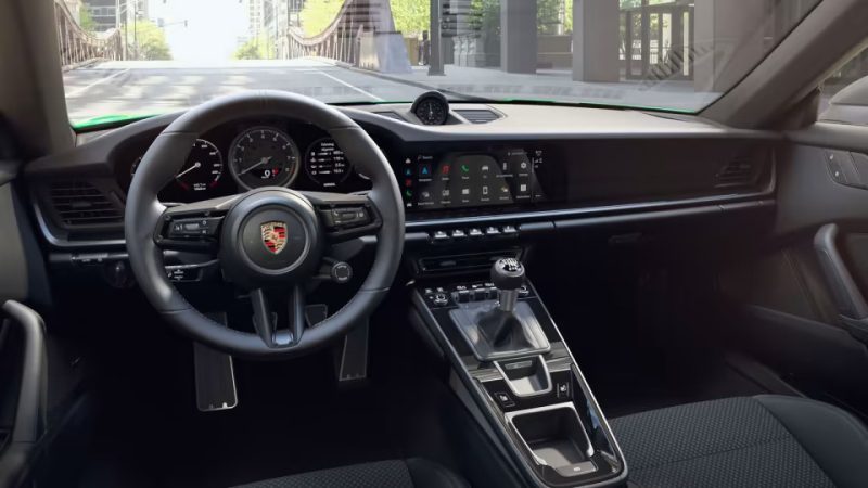 Porsche 911 4S black dashboard