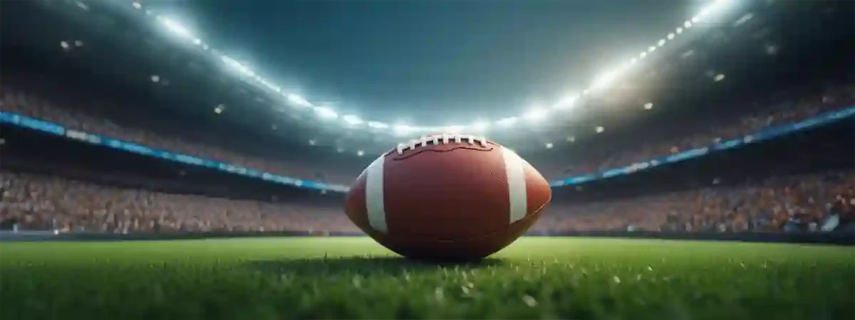 American Football Stadium with a balloon in the middle