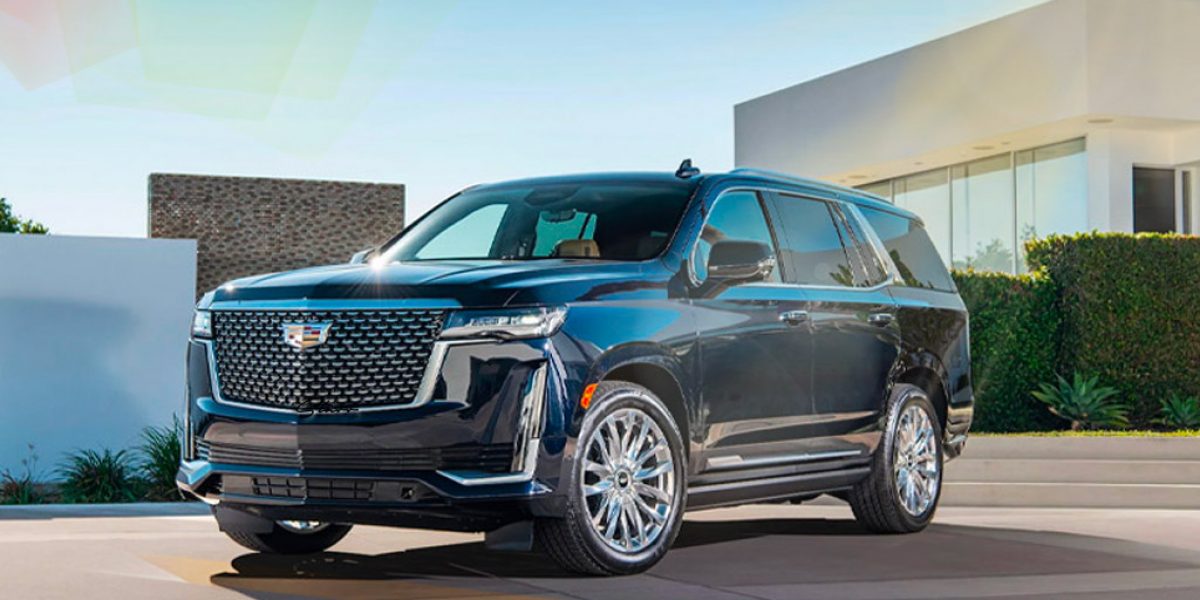 Navy blue Cadillac Escalade